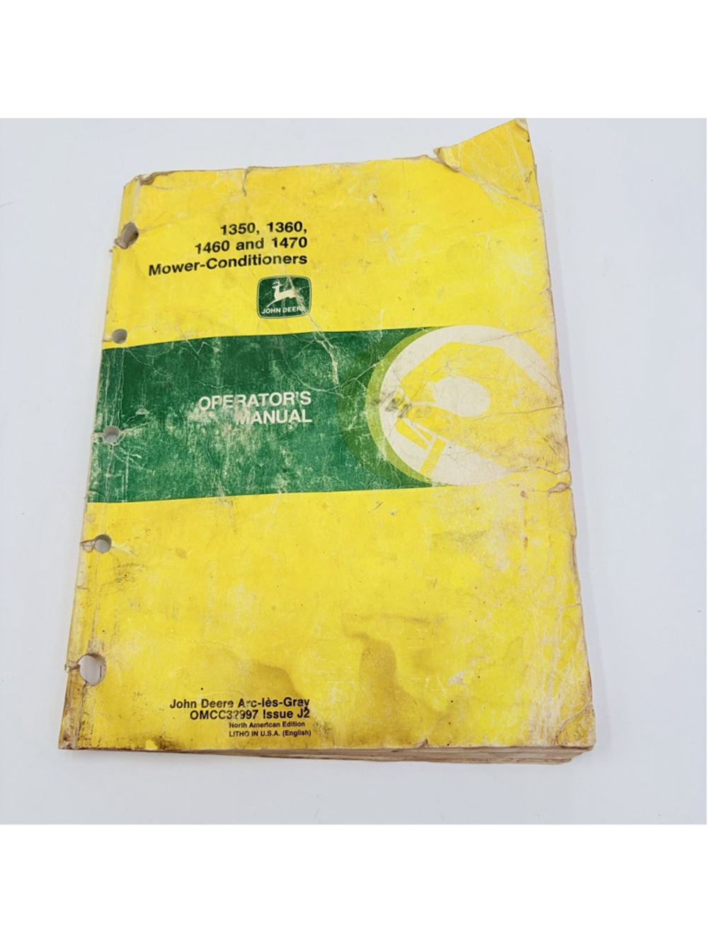 John Deere 1350 1360 1460 Mower Conditioner Operators Manual OM-CC30635 Issue L7